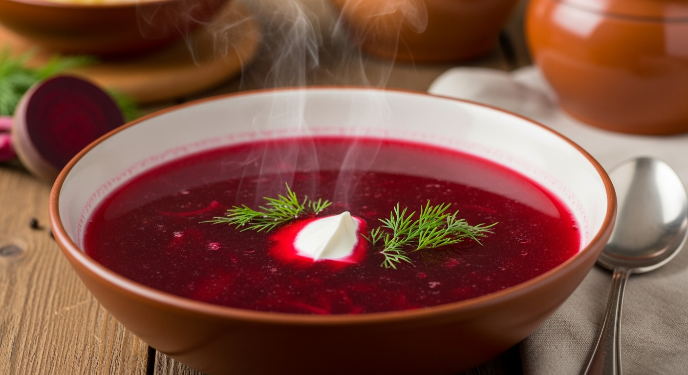 Traditional Jewish Beet Borscht