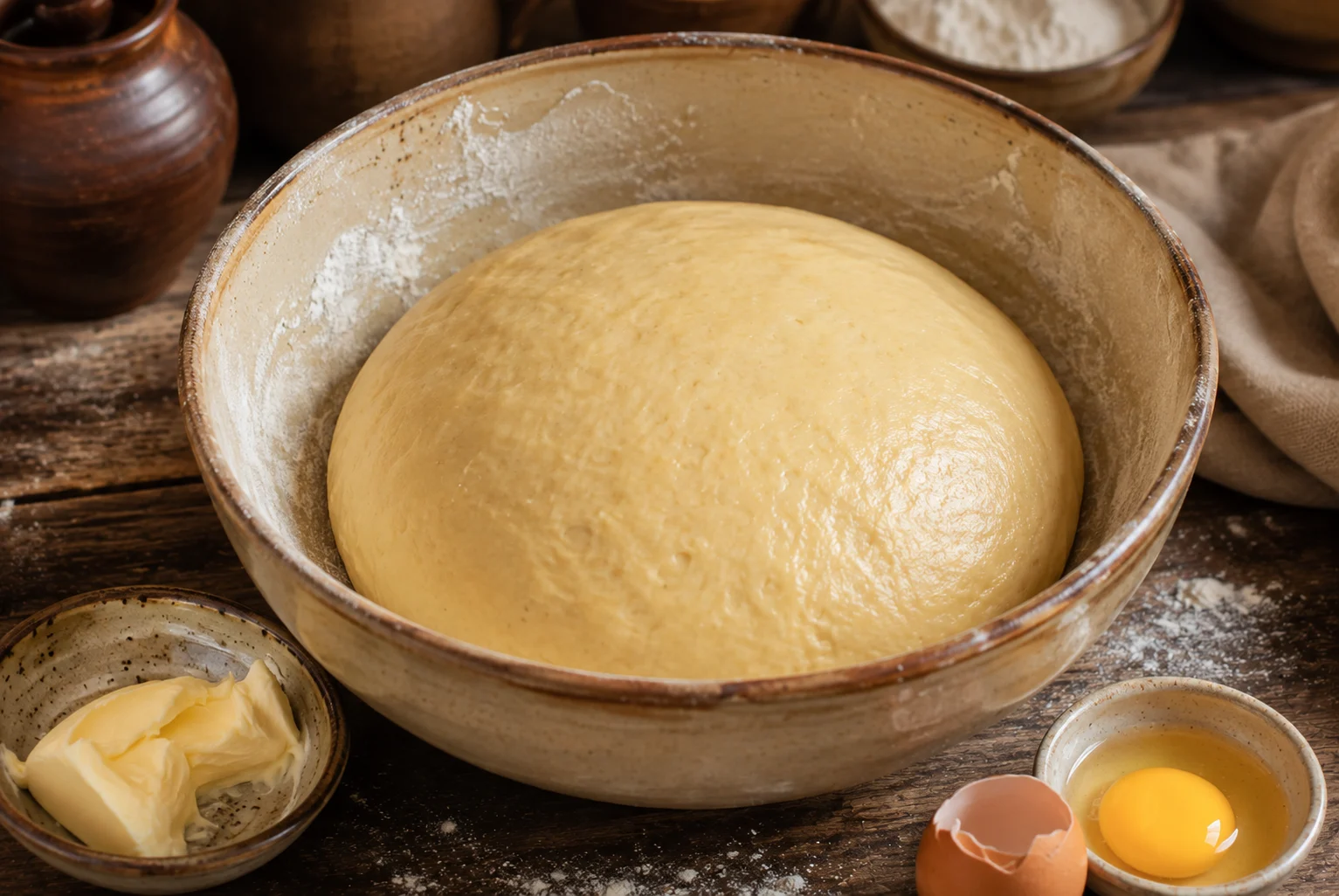 Preparing the dough for Traditional Polish Makowiec