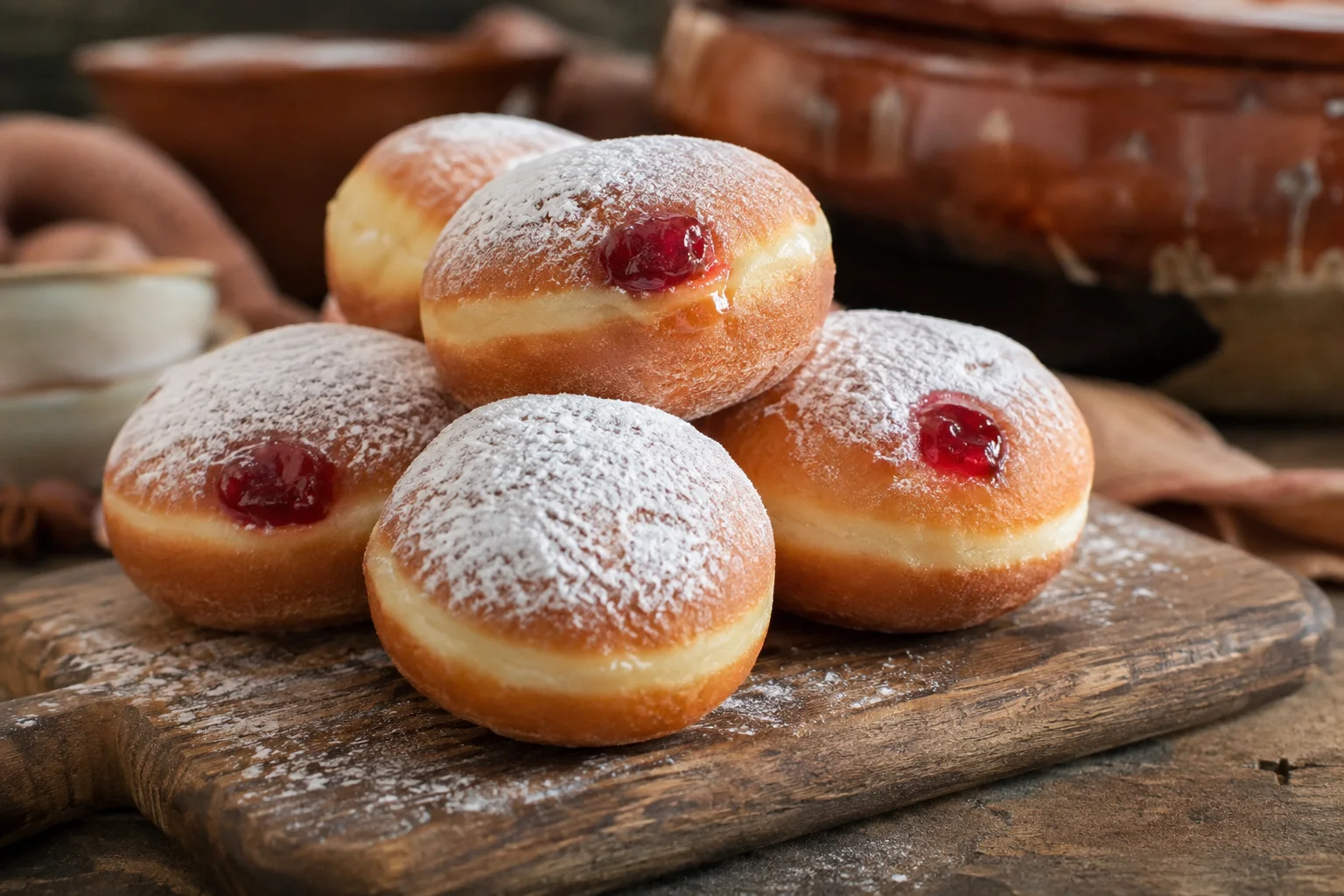 Traditional Sufganiyot Recipe: Israel’s Jelly-Filled Hanukkah Doughnuts